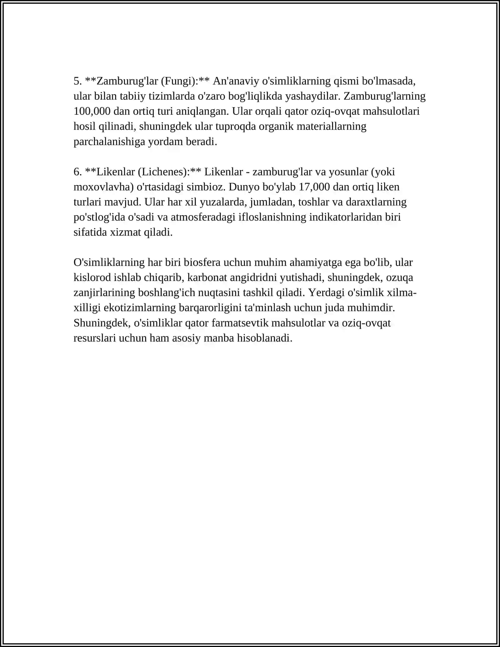 O'simliklar haqida 4