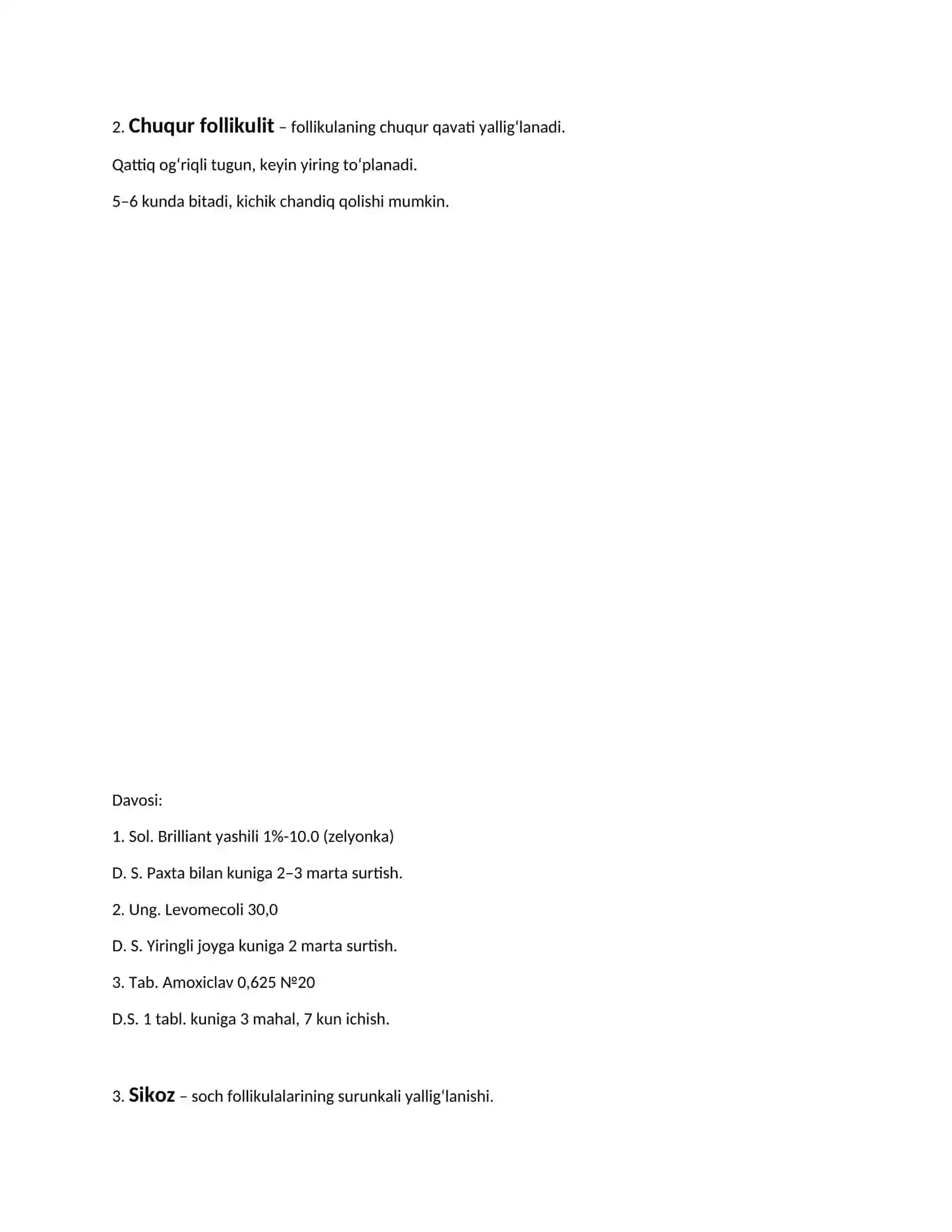 Terining yiringli kasalliklari (Piodermitlar) 4