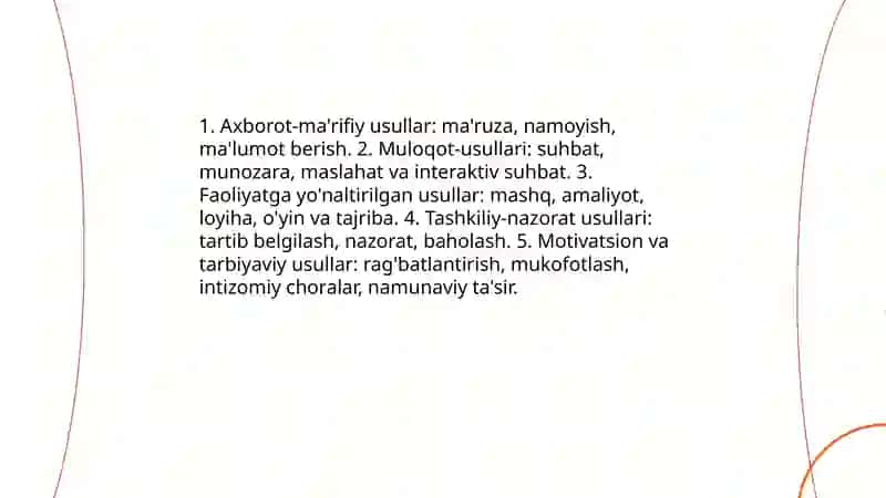 Tarbiyaning umumiy metodlari 4