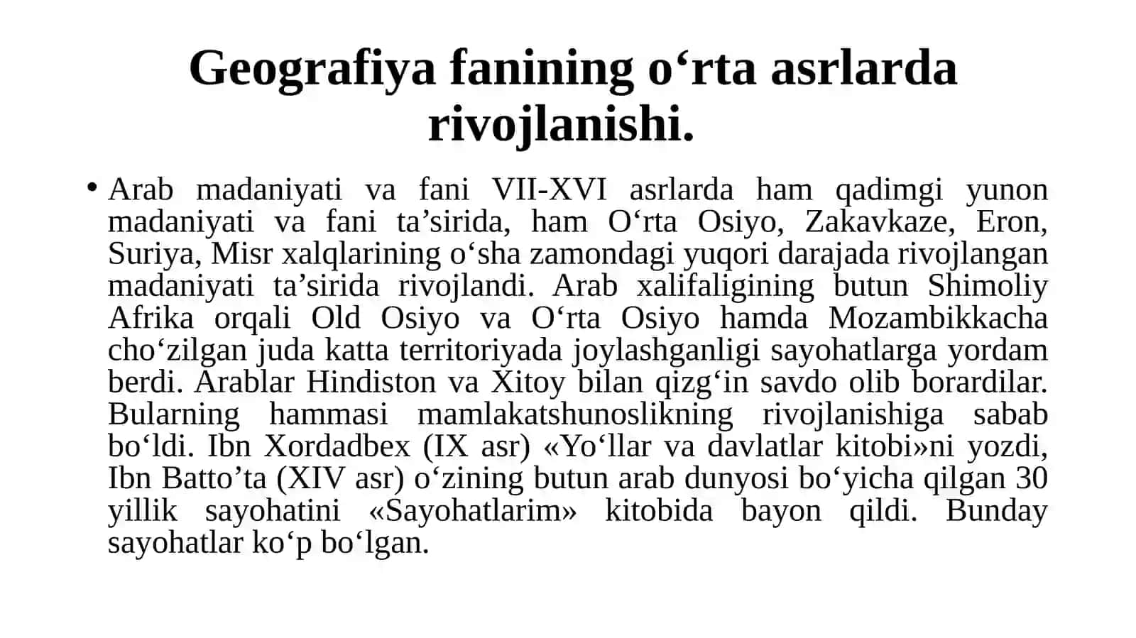GEOGRAFIK BILIMLARNING RIVOJLANISH TARIXI 4