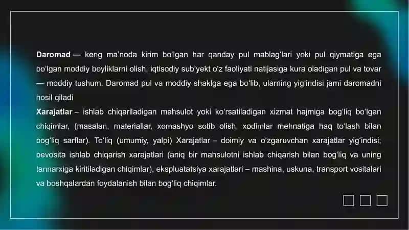 Mehmonxona xo’jaligi rentabilligi 4