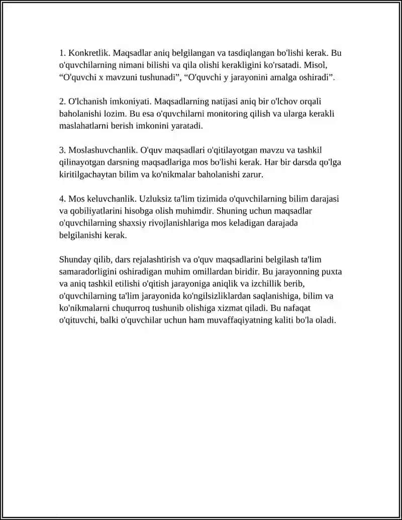 O'QITISH JARAYONLARI 4