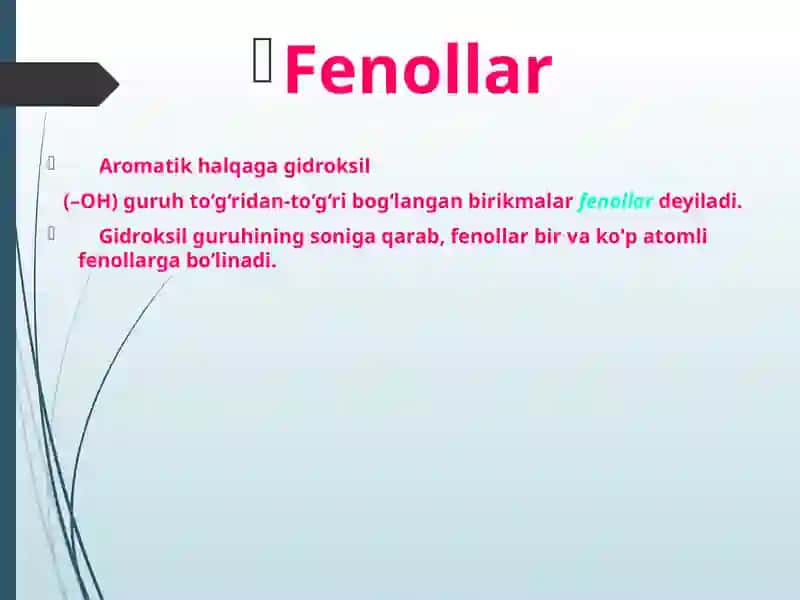 FENOLLAR VA ULARNING XOSILALARI 4