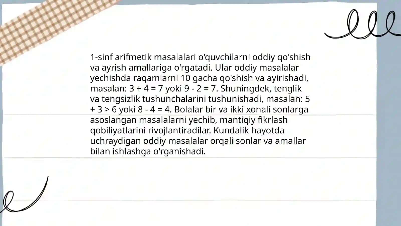 Arifmetik masalalar yechishga o‘rgatish metodikasi 4