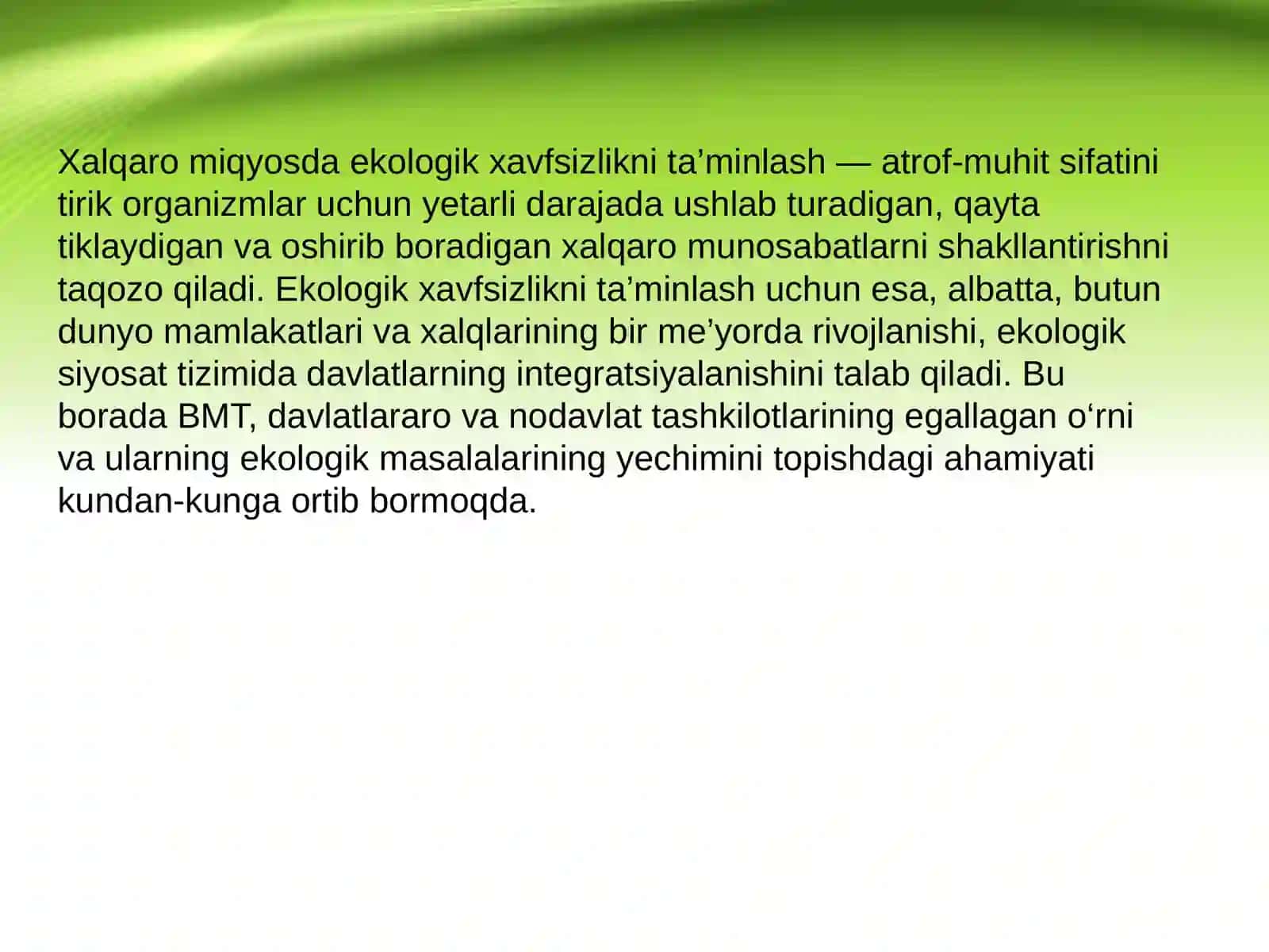 Ekologik iqtisodiyot va atrof- muhit 4
