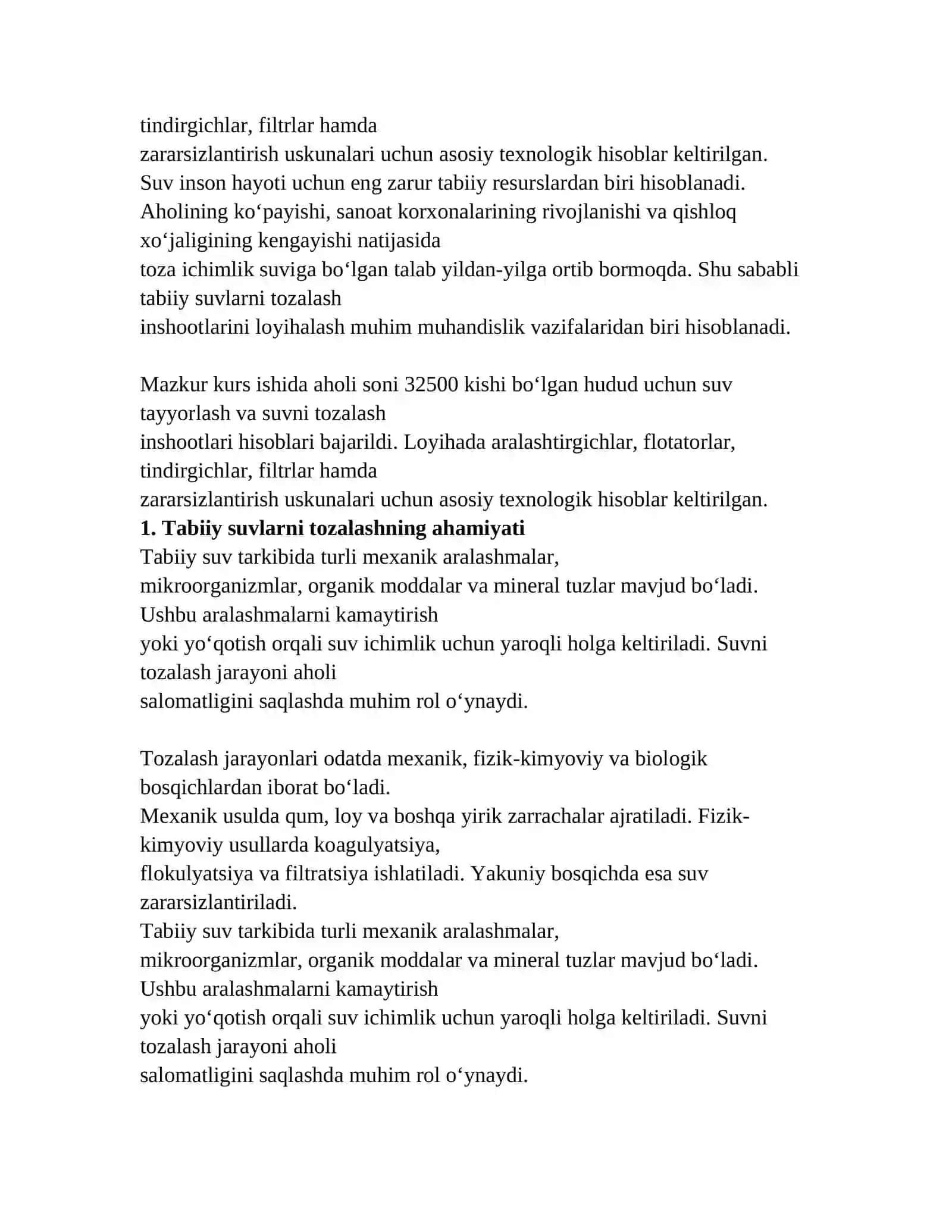TABIIY SUVLARNI TOZALASH INSHOOTLARI 4
