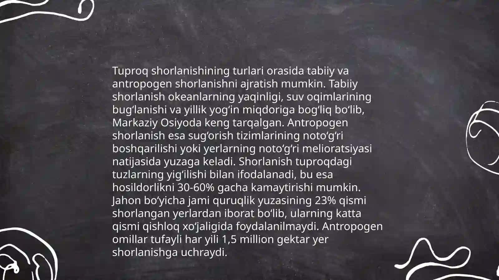 Tuproq shorlanishi 4