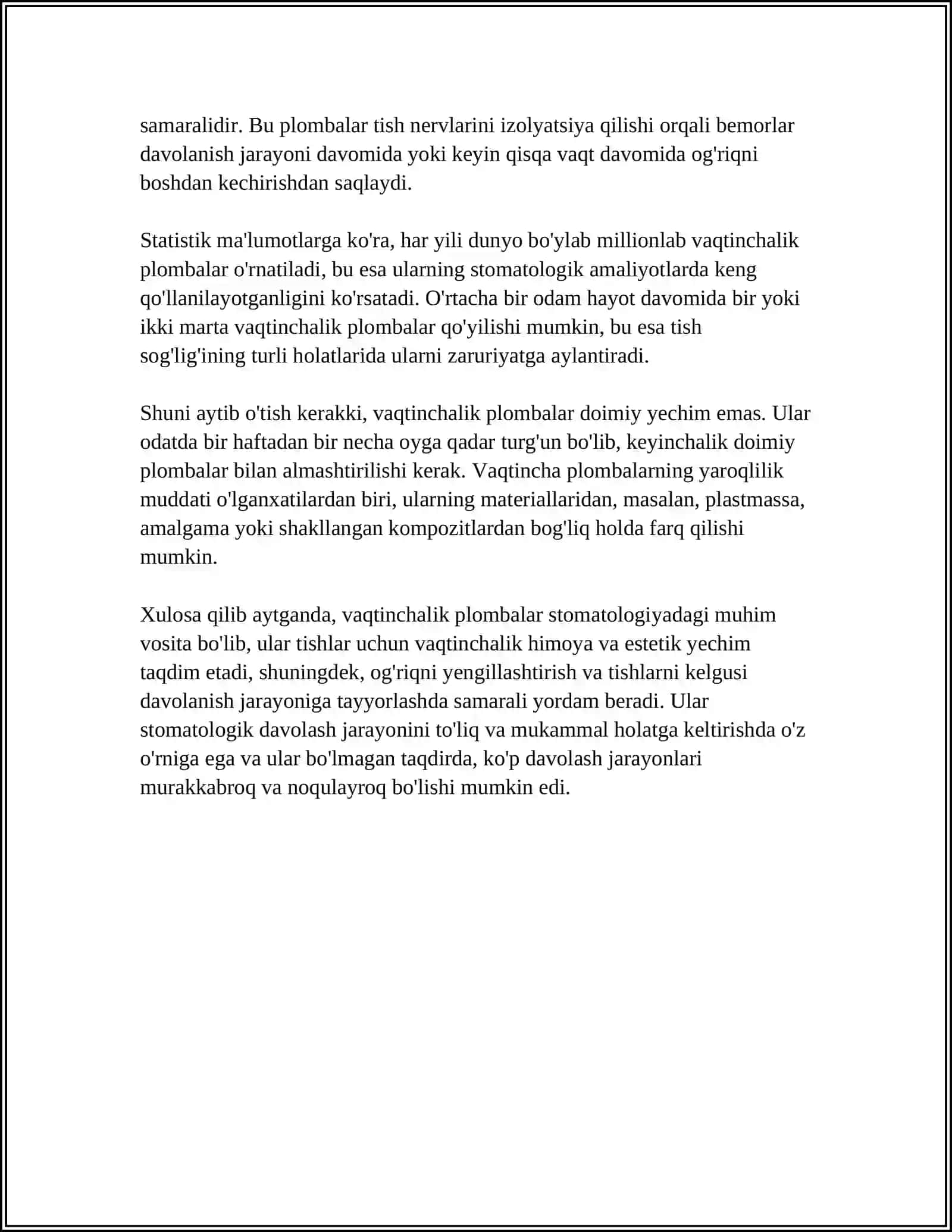 VAQTINCHALIK PLOMBA ASHYOLARI TASNIFI 4