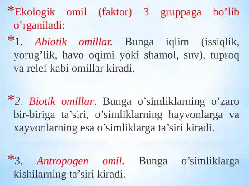 O‘simliklar Ekologiyasiga Kirish 4
