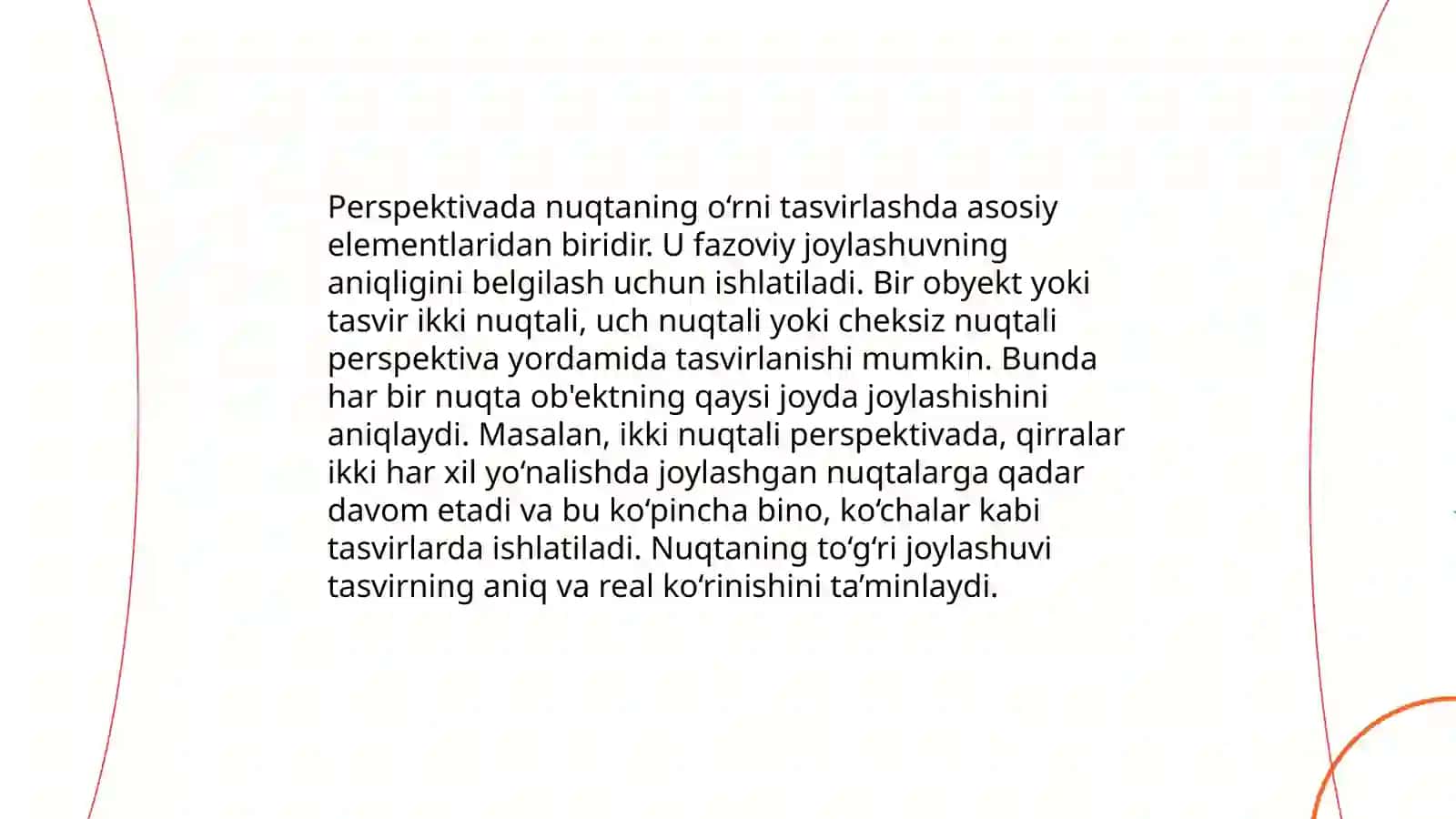 Geometrik shakl va jismlarning perspektivalari 4