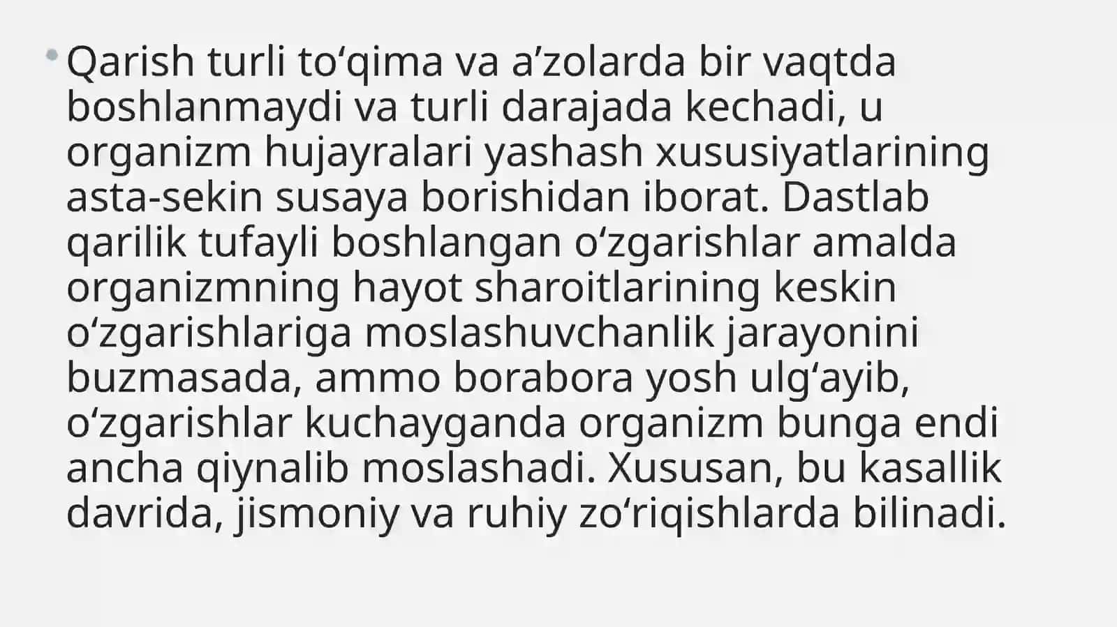 Keksalik va qarish. 4