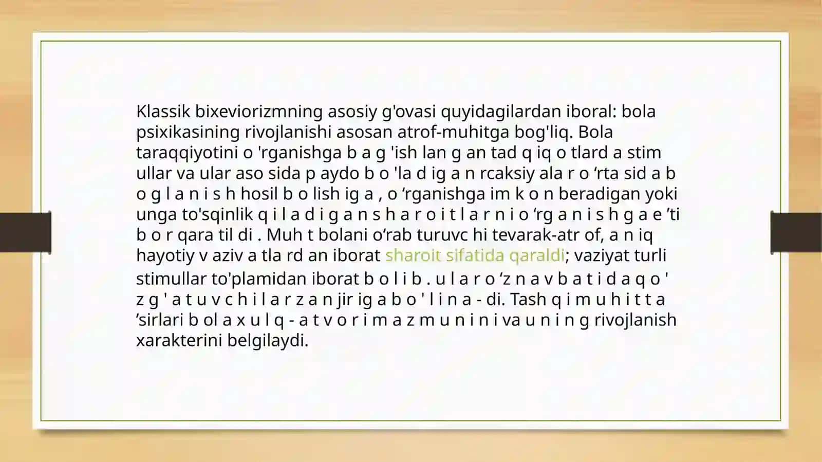 Uotsonning bexevioristik nazariyasi 4