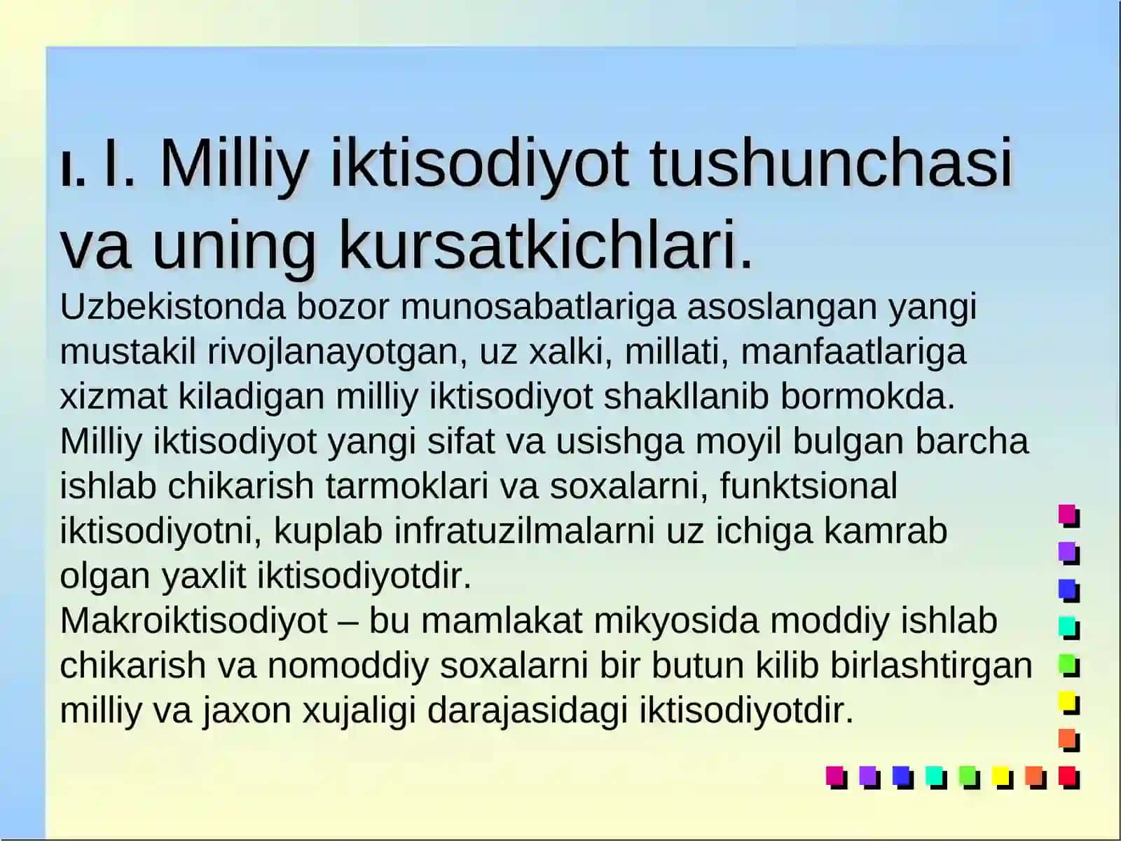 Ялпи миллий махсулот ва унинг харакат шакллари 4