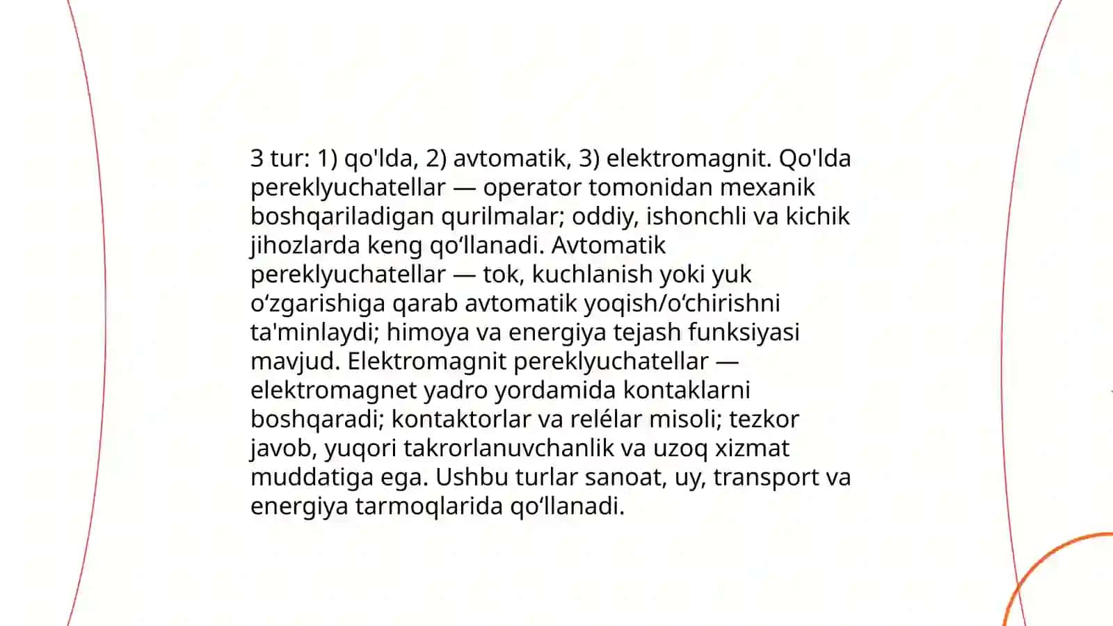 Rubilniklar, pereklyuchatellar va saqlagichlar 4