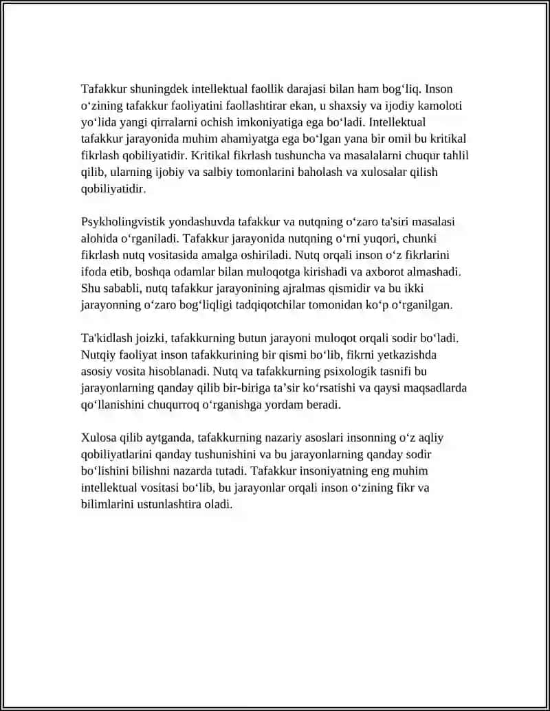 TAFAKKUR. NUTQNING PSIXOLOGIK TASNIFI 4
