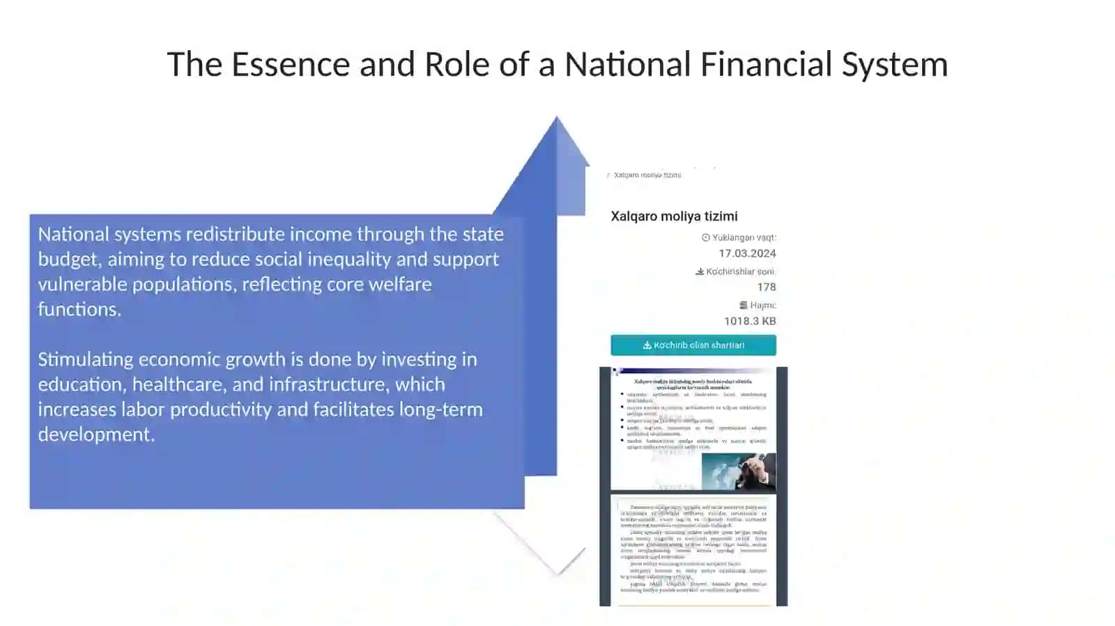Presentation on Comparing National and International Financial Systems 4