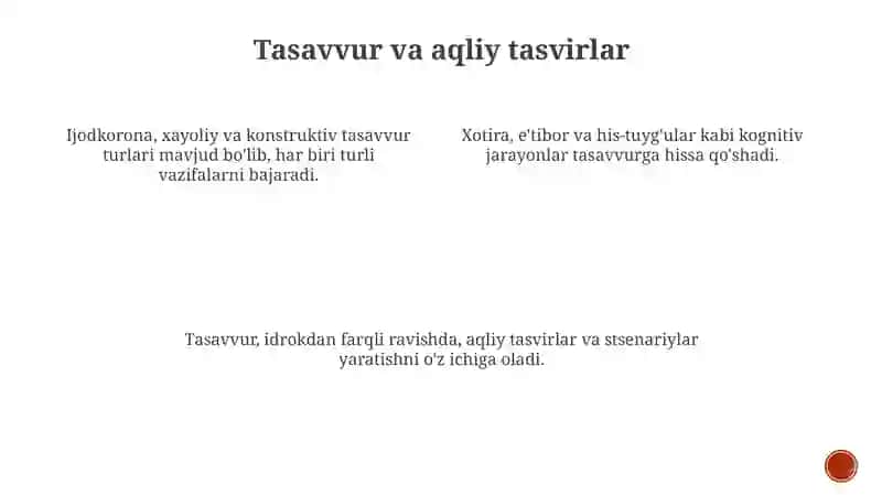 Xayol jarayonlari va xayol turlari 4