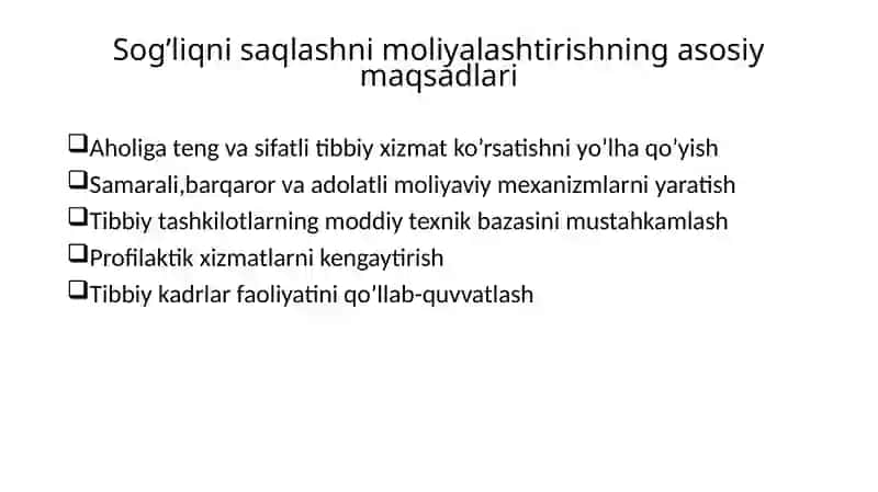 Sog'liqni saqlashni mablag' bilan ta'minlash 4