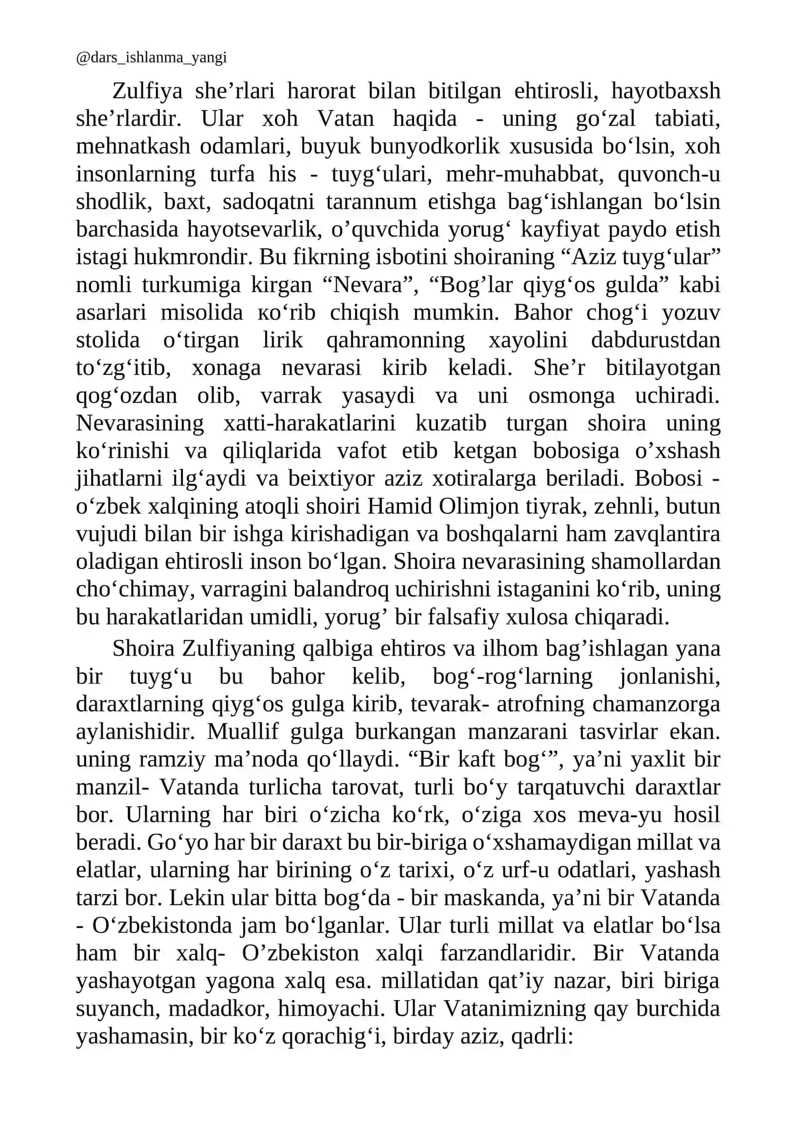 ZULFIYA SHE’RLARI 4