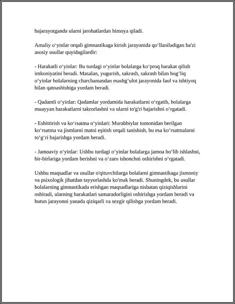 AMALIY OʻYINLAR ORQALI GIMNASTIKA 4