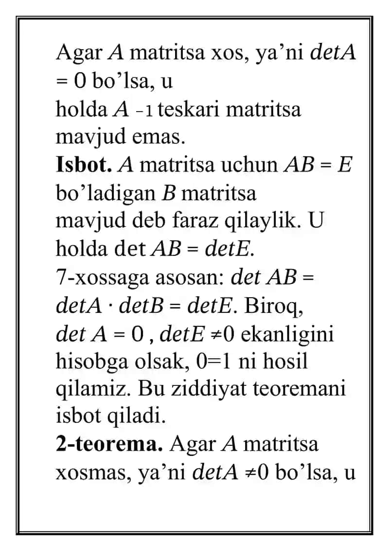 Teskari matritsa 4