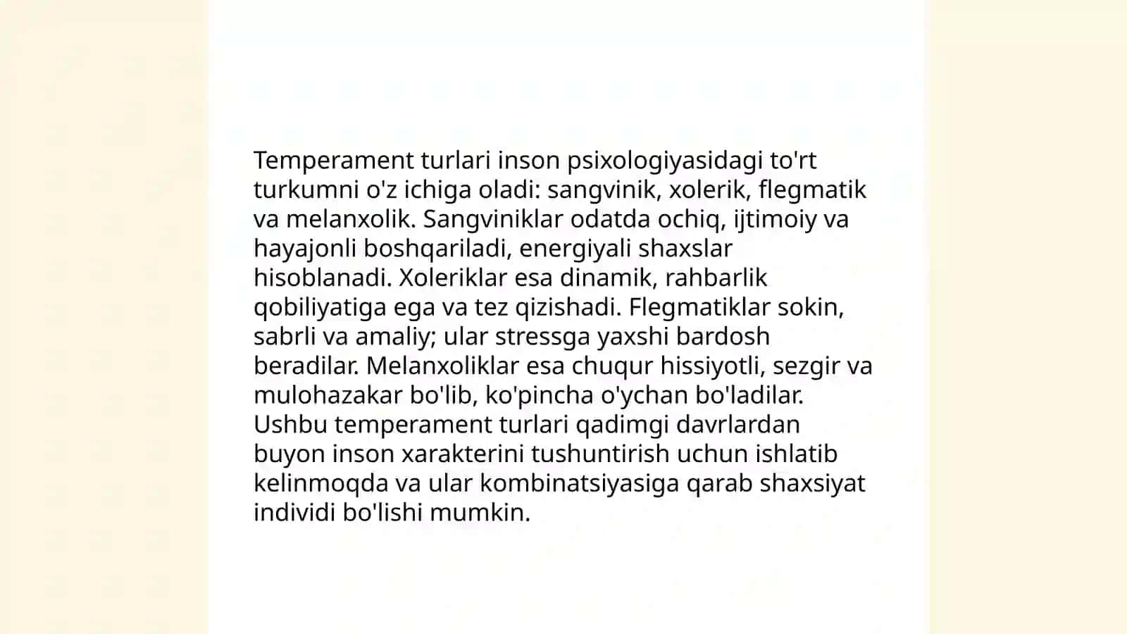 Temperament Tushunchasi 4