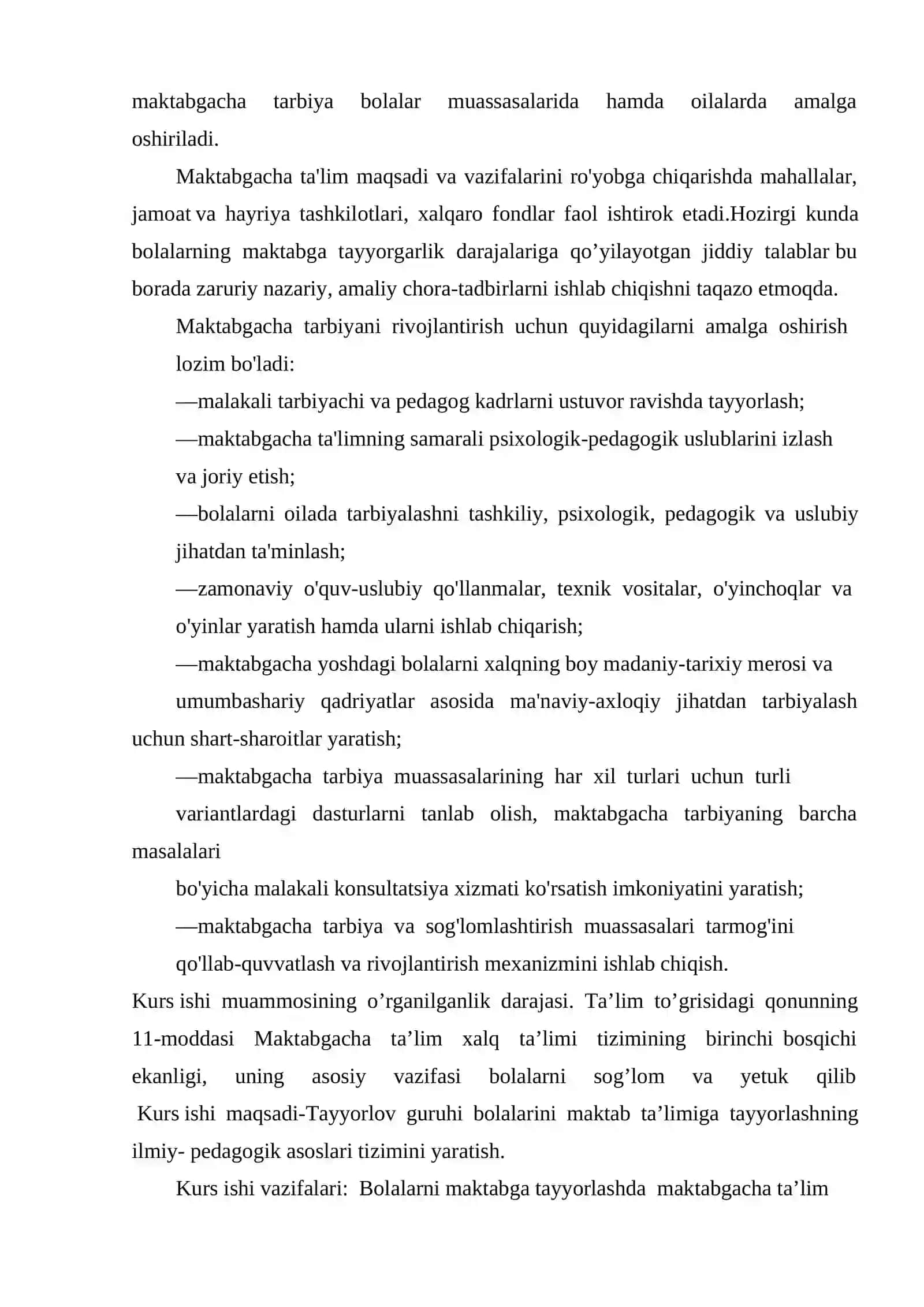Bolani maktab talimiga tayyorlashga tasir etuvchi omillar 4