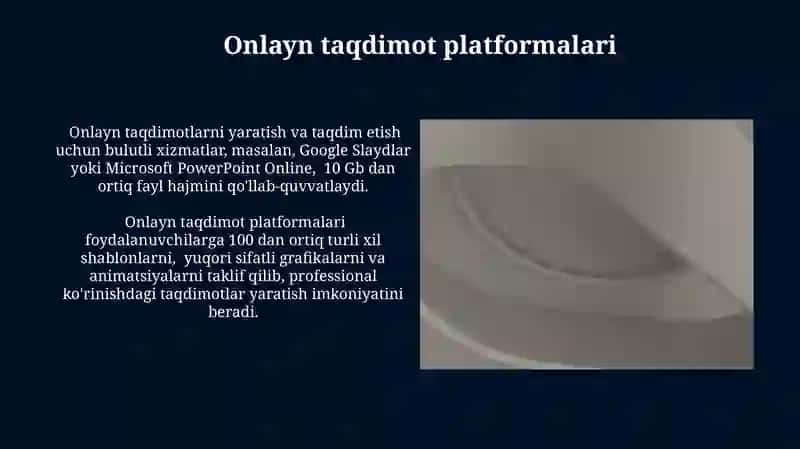 Taqdimotlar yaratish texnalogiyasi 4