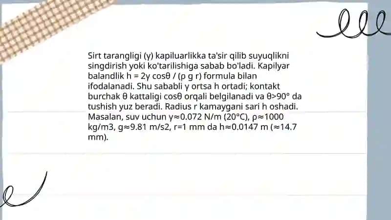 Kapiluarlik hodisasi 4