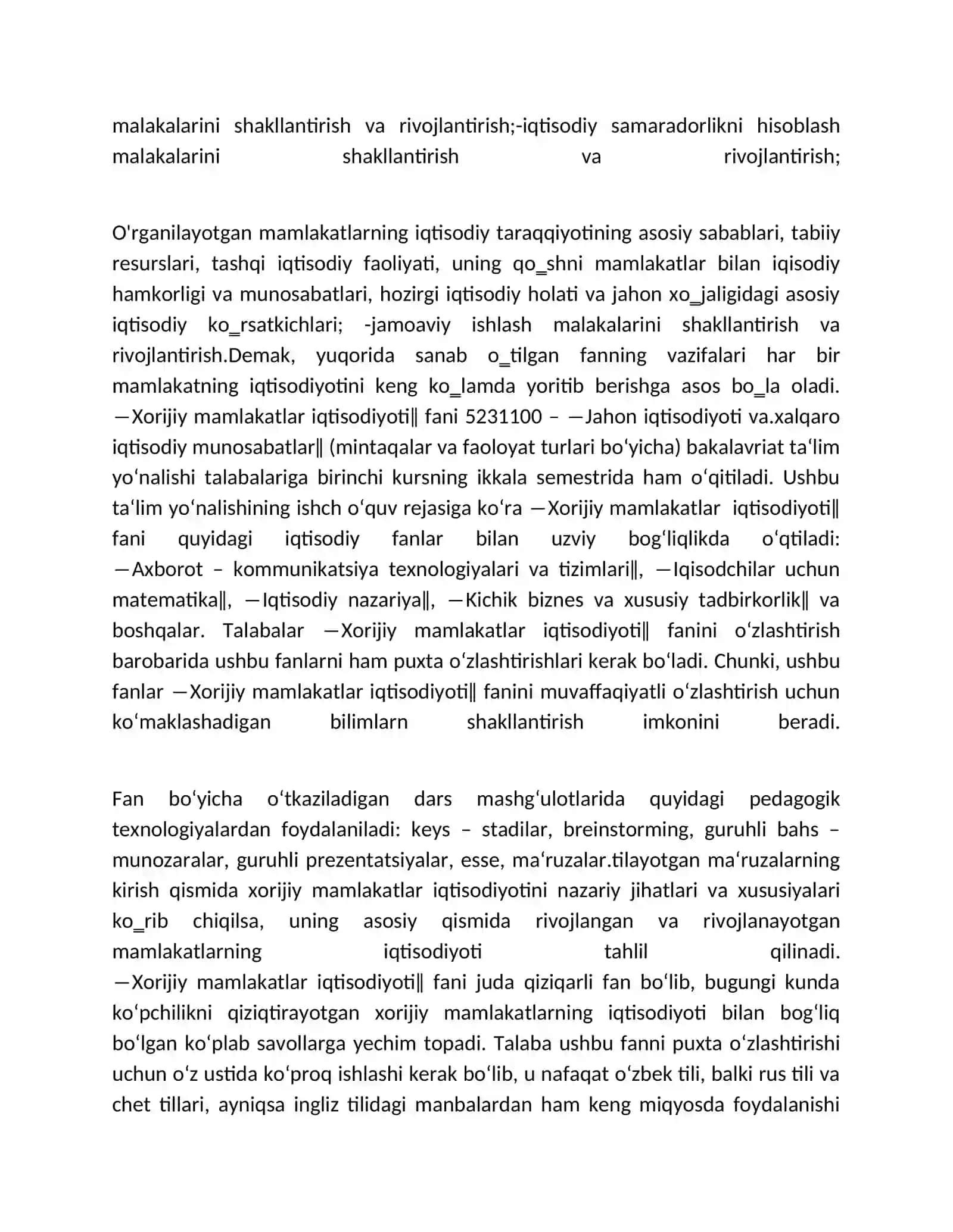 Dunyo mamlakatlar iqtisodiyoti 4