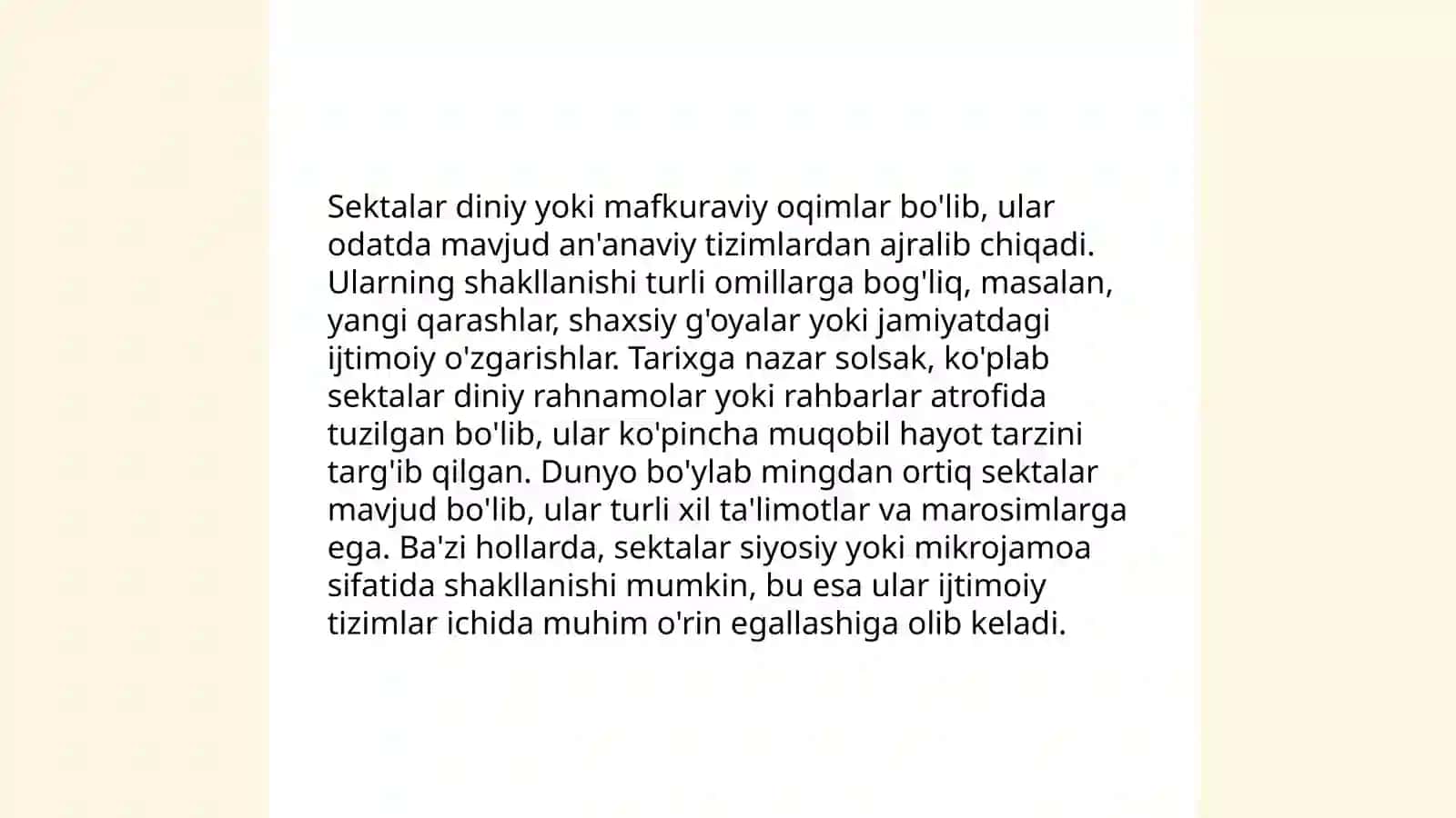 Zamonaviy diniy harakatlar va sektalar 4