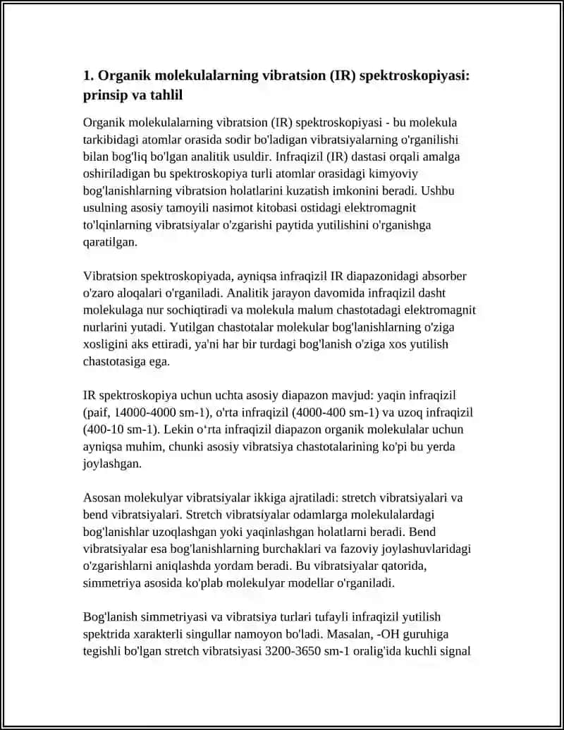 ORGANIK MOLEKULALARNING TEBRANMA VA AYLANA SPEKTRLARI 4