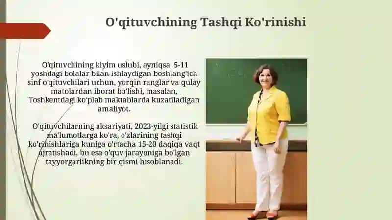 O'qituvchining Tashqi Ko'rinishi 4