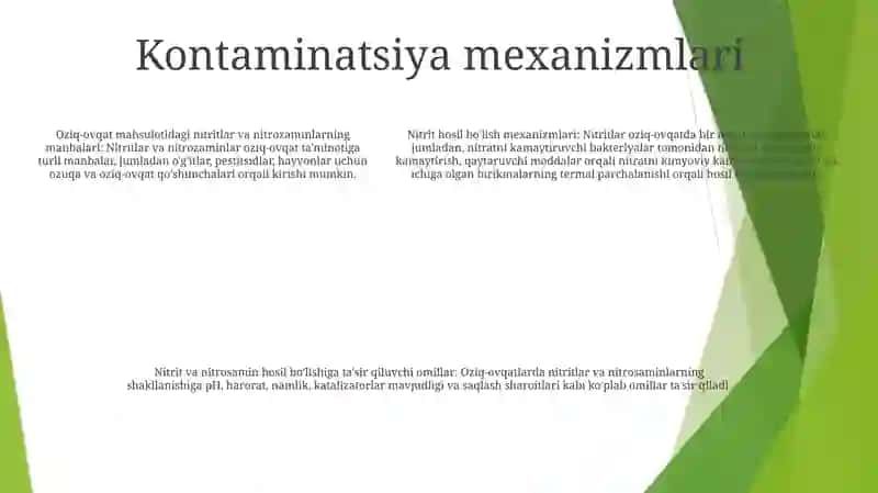 Оziq-Оvqаt Mаhsulоtlаrining Nitritlar Va Nitritrobirikmalari Bilan Ifloslanishi 4