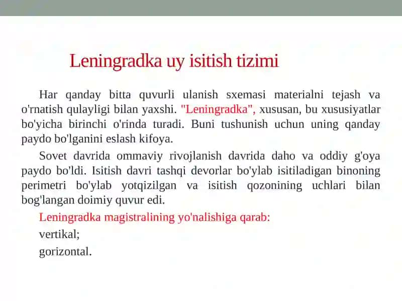 Suvliisitish tizimlari 4