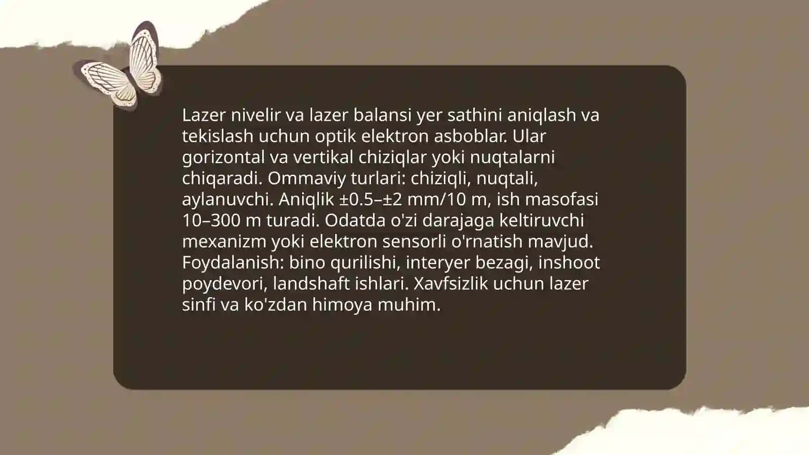 Nivelir (optik va avtomatik) asboblari 4