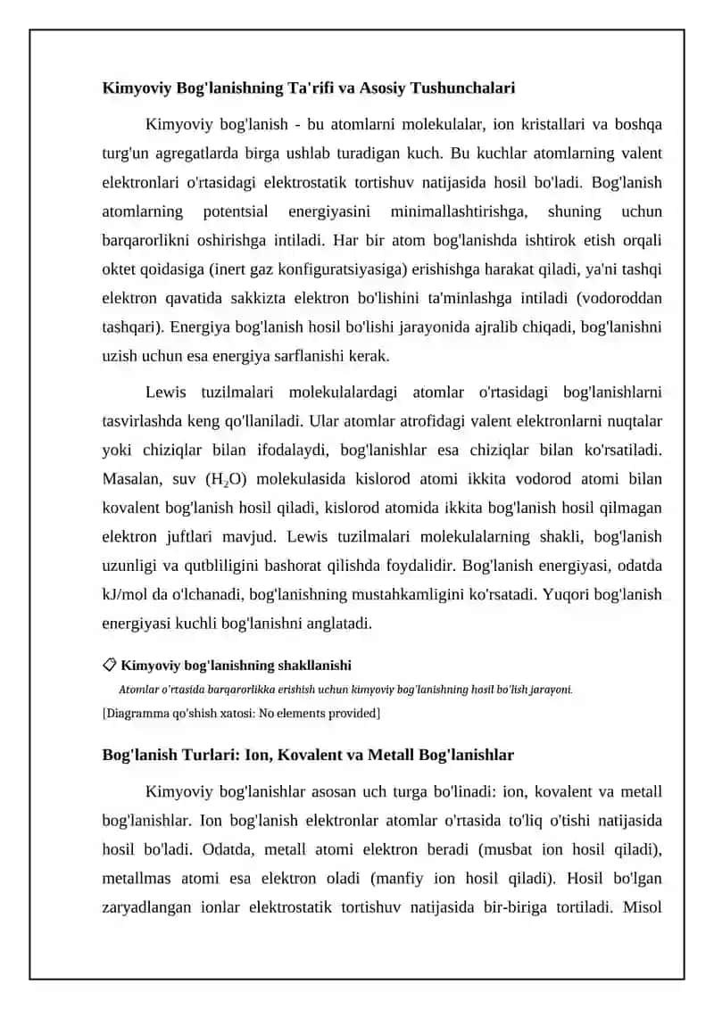 Kimyoviy bog'lanishning asoslari 4