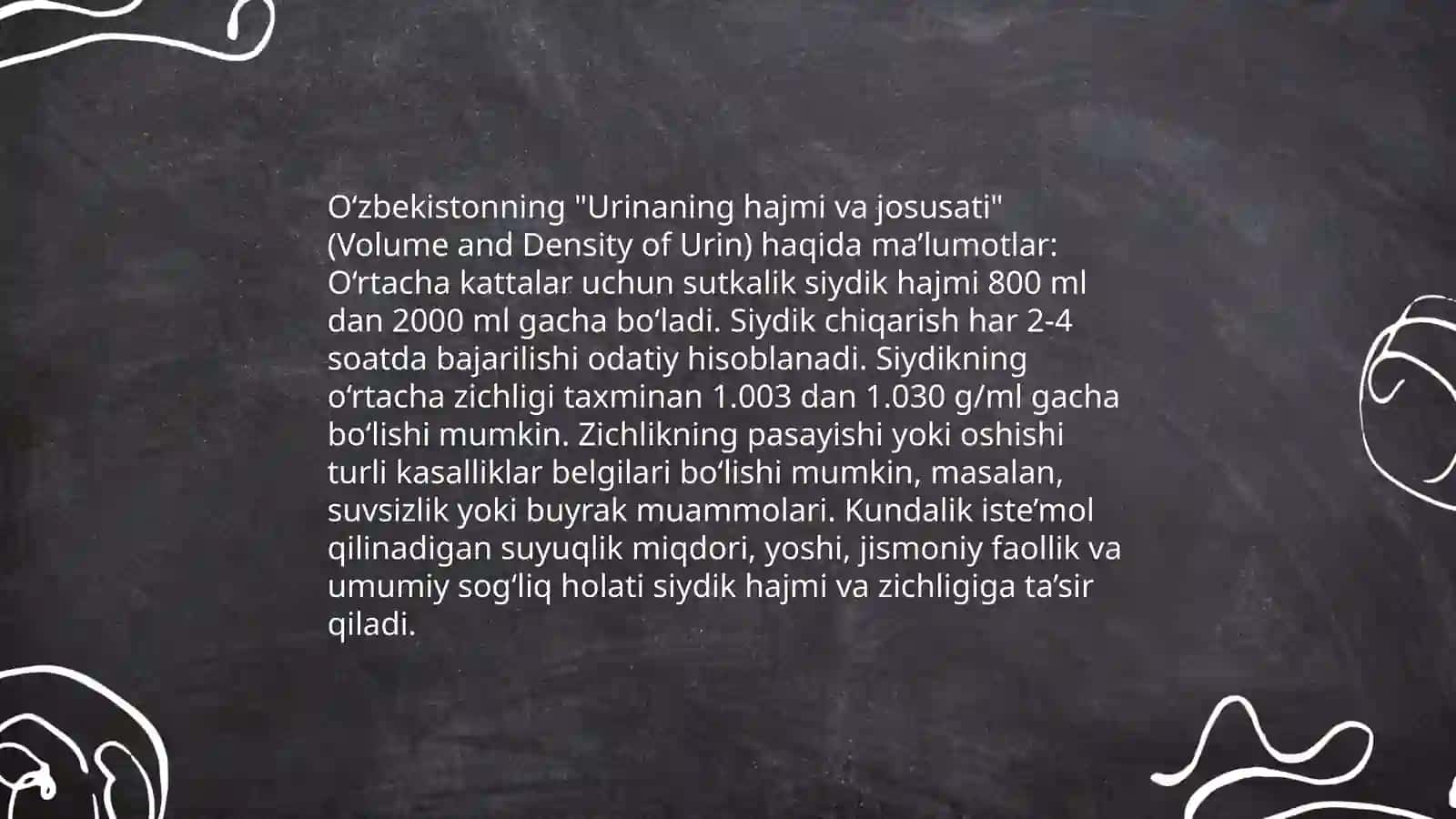 Normal urinma va toʼla tezlanish 4