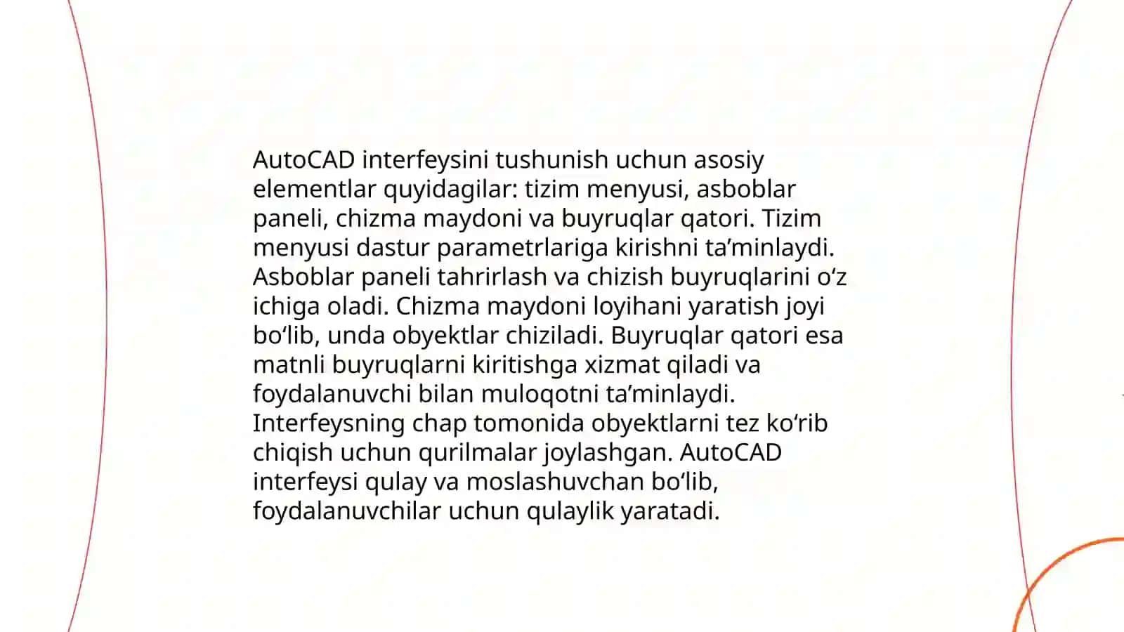 AutoCAD dasturida loyihalash jarayoni 4