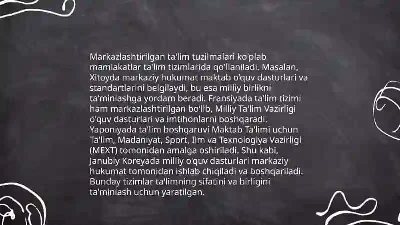 Markazlashtirishning maktabgacha ta'limdagi afzalliklari 4