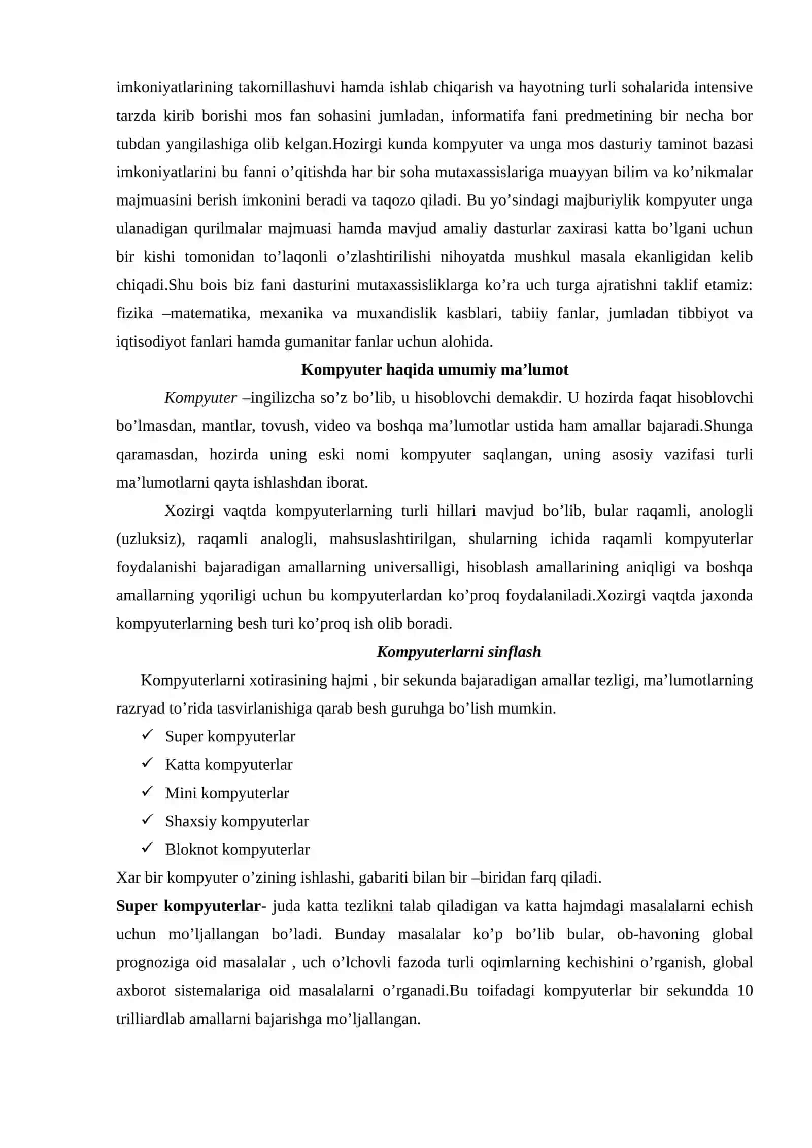 Kompyuter lingofon sinflari 4