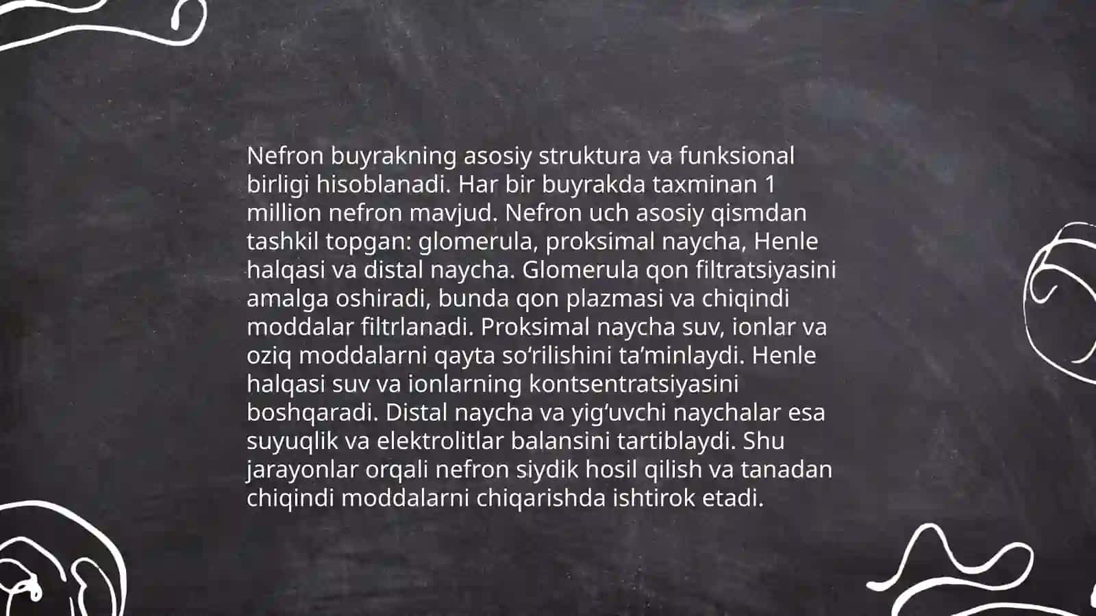 Siydik hosil bo‘lish jarayoni 4
