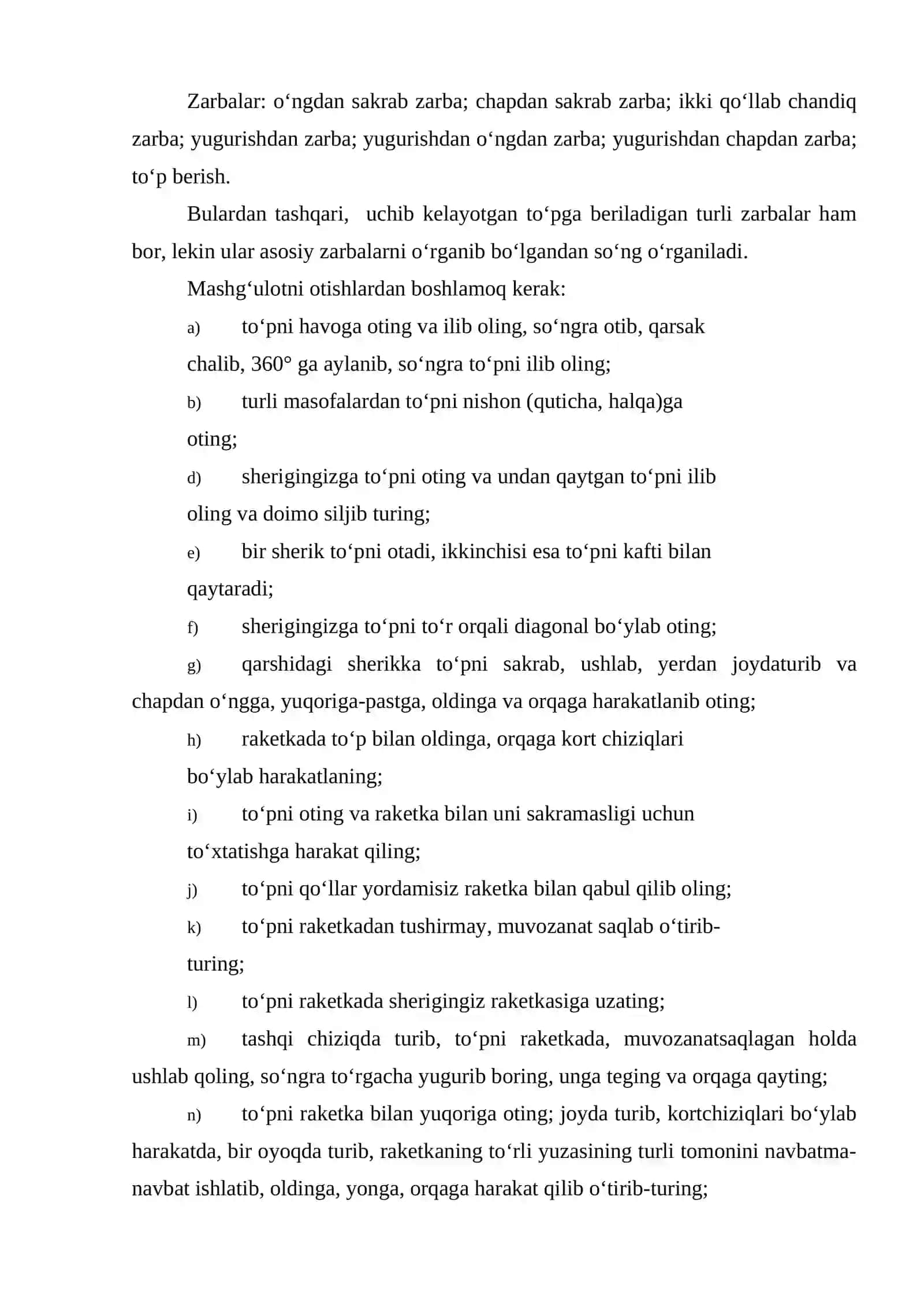 TENNIS O'YINI TEXNIKASI TAKTIKASI MUSOBOQA QOIDALARI 4