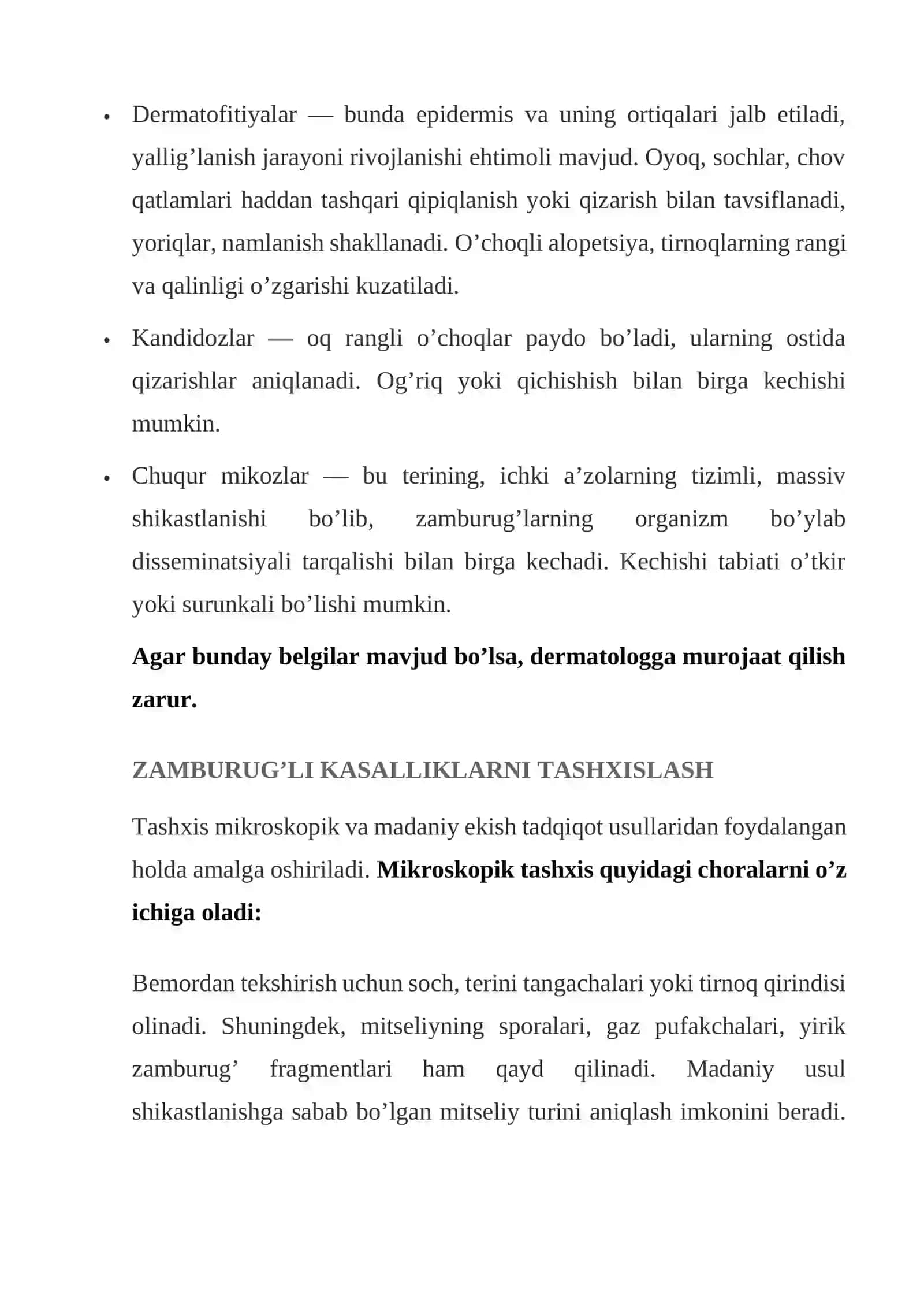 ZAMBURUG’LI KASALLIKLAR — TASNIFI, ALOMATLARI, TASHXISLASH, DAVOLASH VA OLDINI OLISH 4
