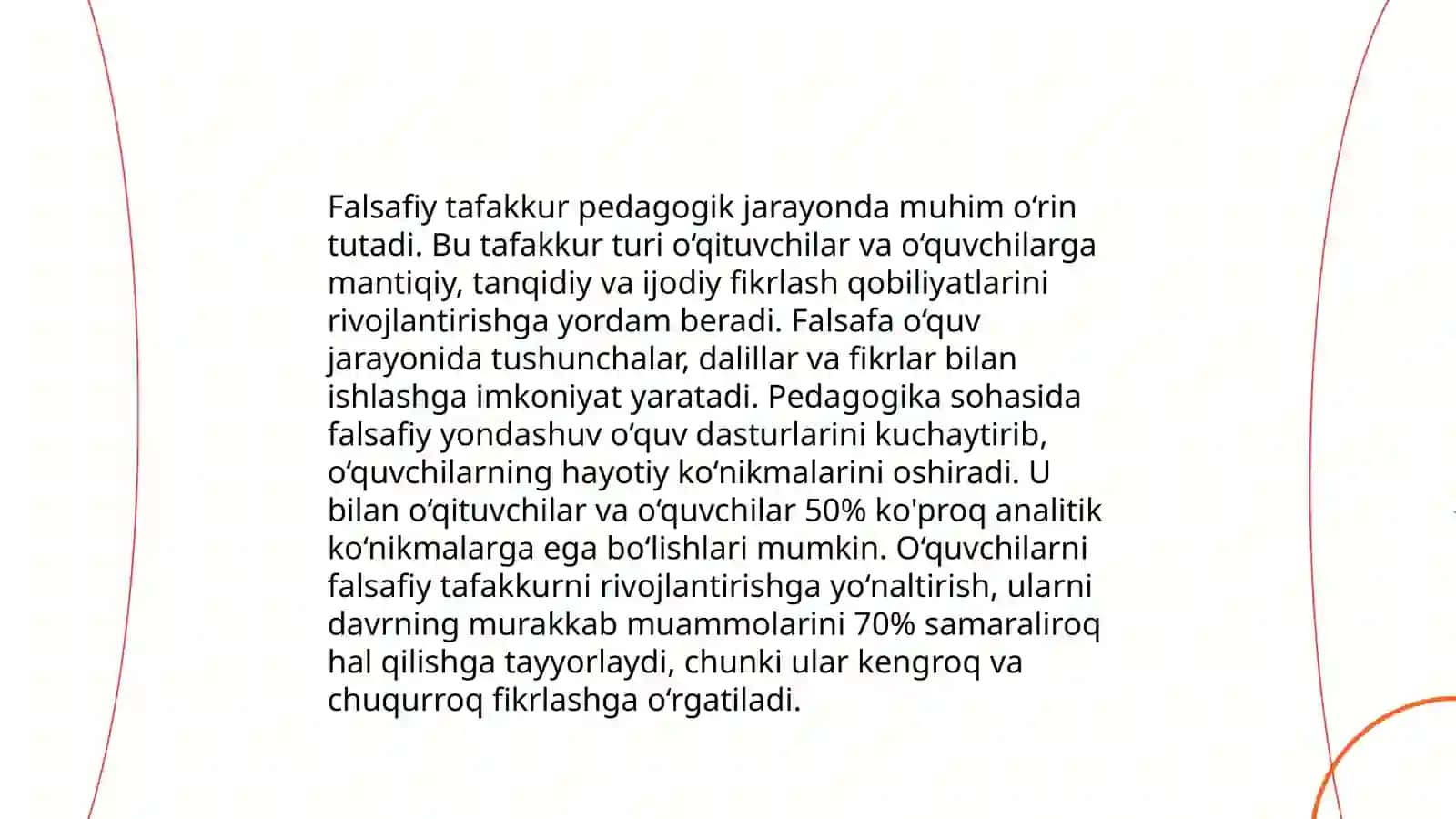 Falsafa fanining asosiy maqsadi va bolgusi pedagoglarda o'qitilishining nazariy-amaliy ahamiyati 4