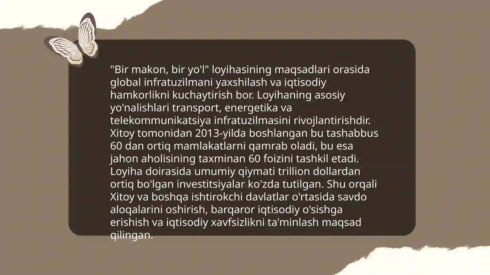 Xitoyning geosiyosiy yuksalishi va,Bir makon, bir yo'l tadhabbusi 4