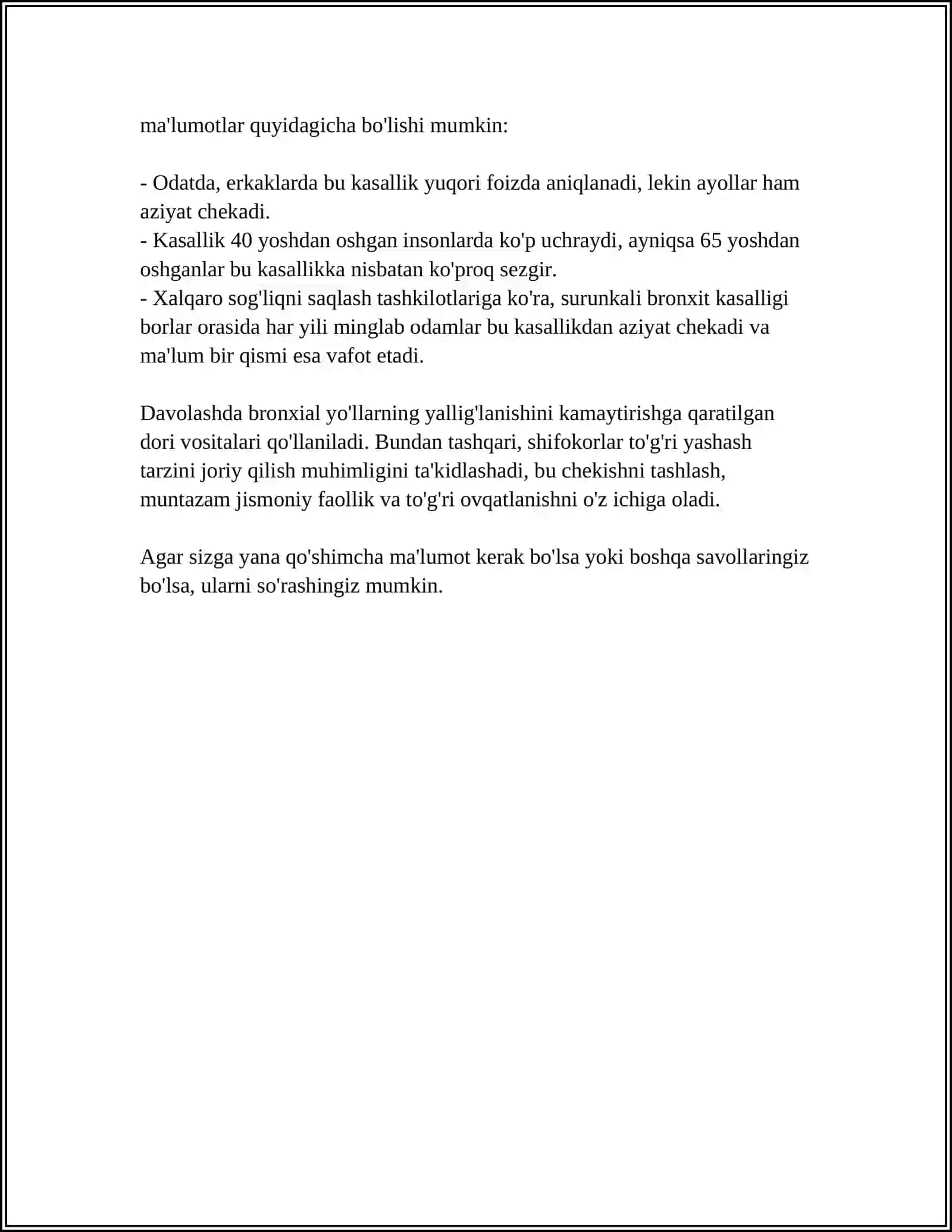 Qariyalarda surunkali bronxit 4