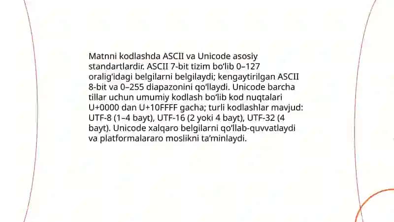 Ma'lumotlarni kodlash usullari 4