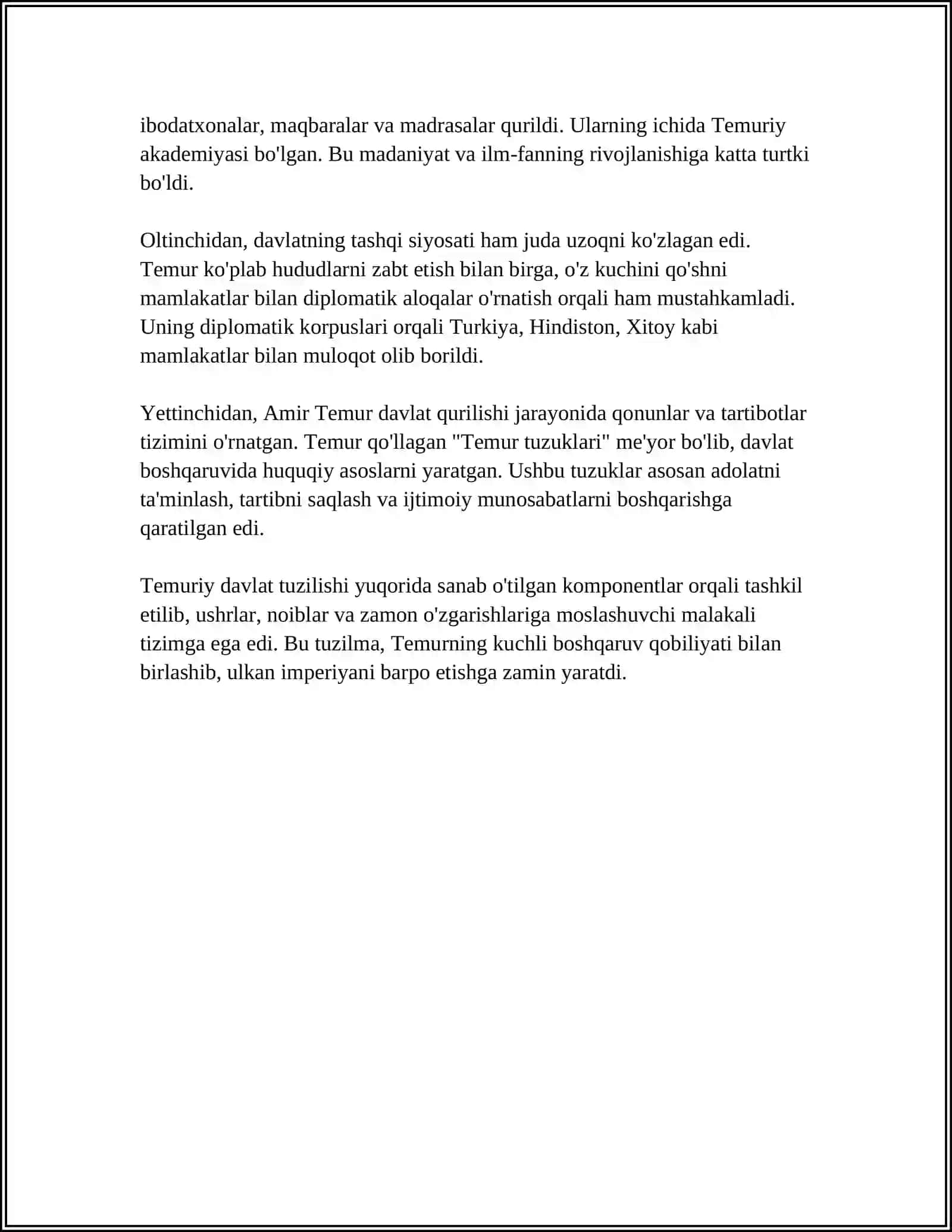 AMIR-TEMUR BUYUK DAVLAT ARBOBI 4