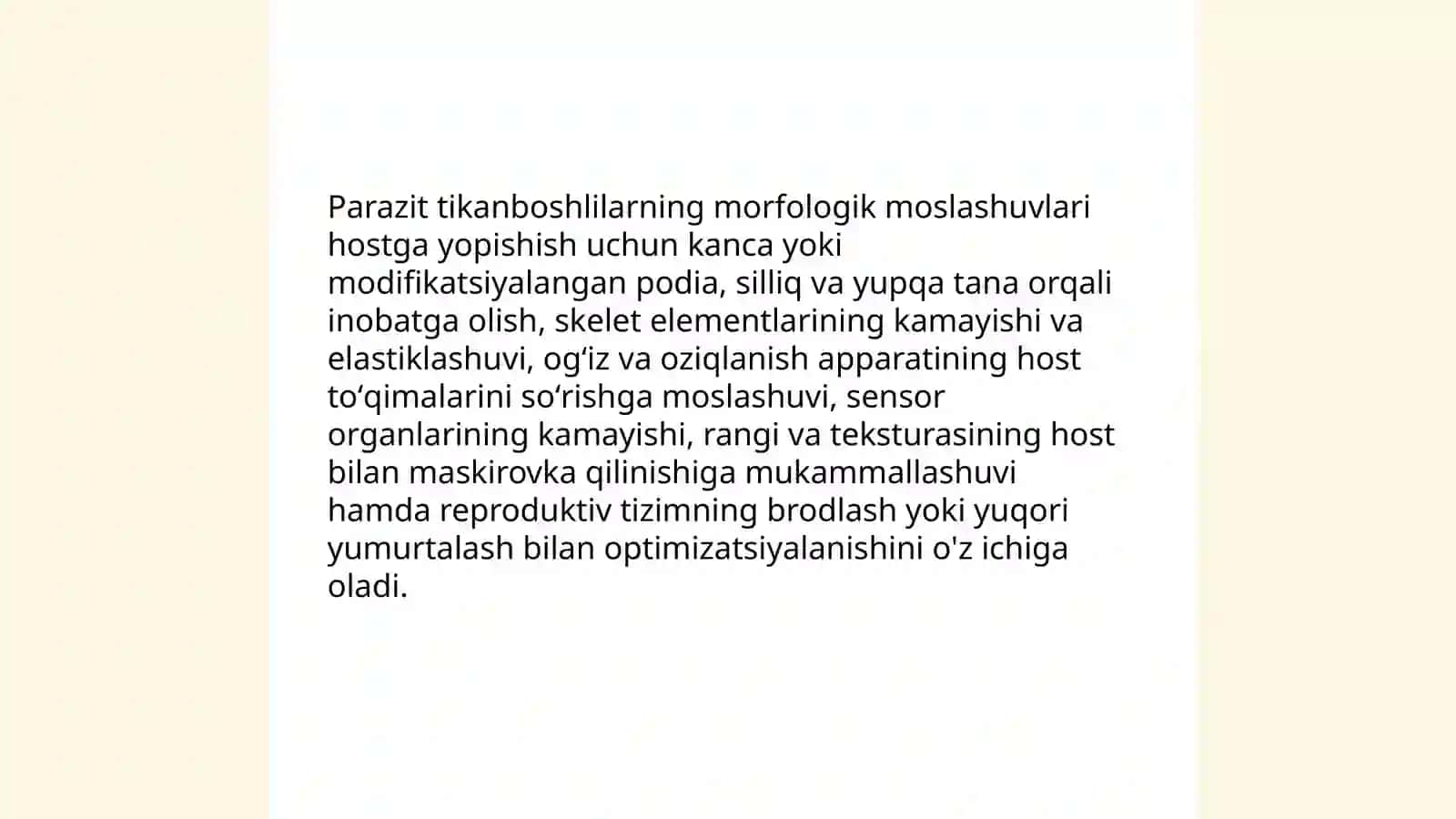 Parazit tikanboshlilar 4